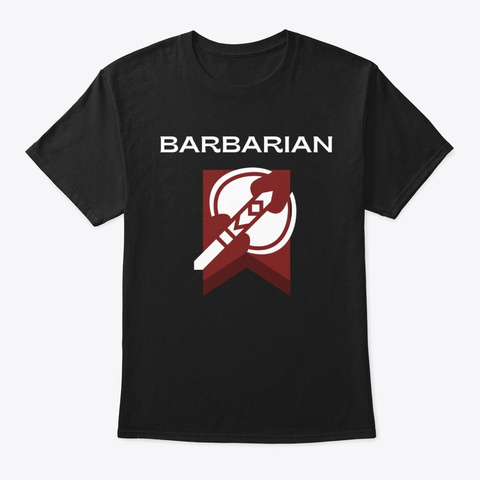 Men's Barbarian Class T Shirt Black T-Shirt Front