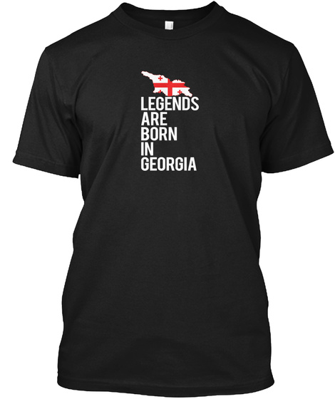 Georgia Heritage Gift Black T-Shirt Front