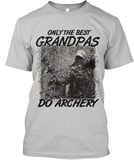 The Archery Grandpa Shirt Light Steel T-Shirt Front