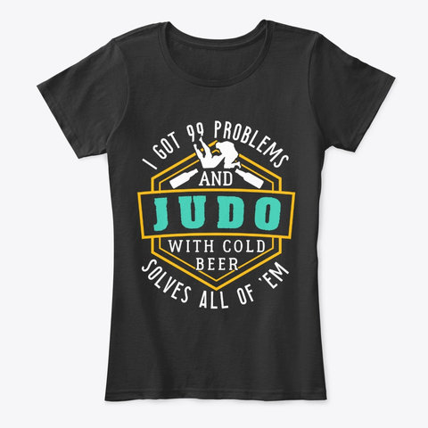 Judo Fighter Martial Arts Fan Lover Black T-Shirt Front