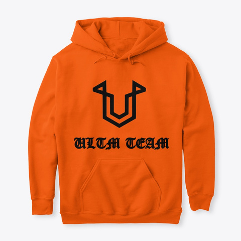 Ultm Beach Classic Hooide Safety Orange T-Shirt Front
