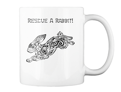 Rescue A Rabbit! White T-Shirt Back