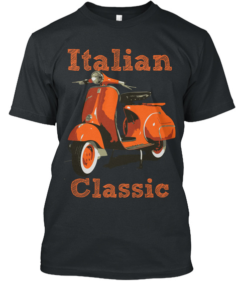 Italian Classic Black T-Shirt Front