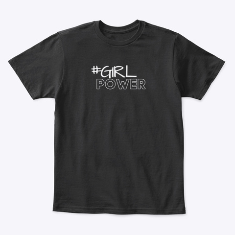 #Girlpower T Shirt Black T-Shirt Front