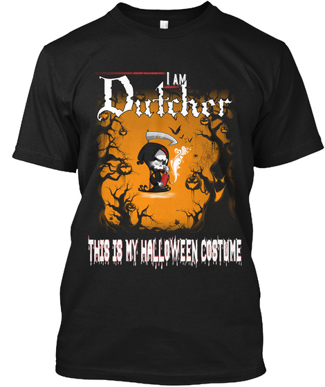 Dutcher Halloween Costume Black T-Shirt Front