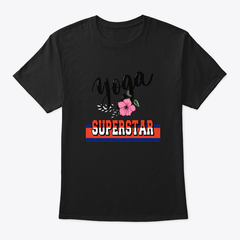 Yoga Superstar Black T-Shirt Front