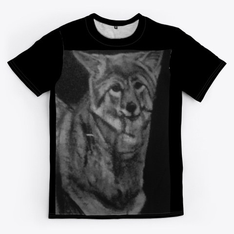 King Wolf Black T-Shirt Front