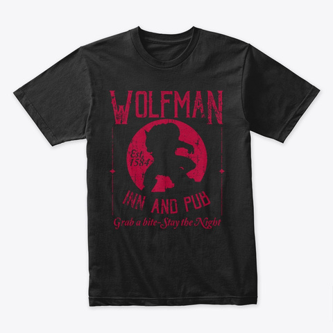 Wolfman Inn & Pub Werewolf 2019 Shirt Black T-Shirt Front