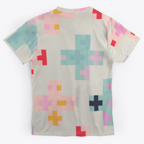 Abstract Colorful Cross Design Standard T-Shirt Back