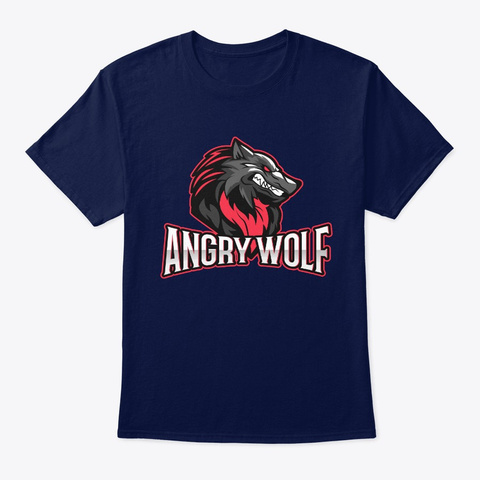 Wolf T Shirts Navy T-Shirt Front