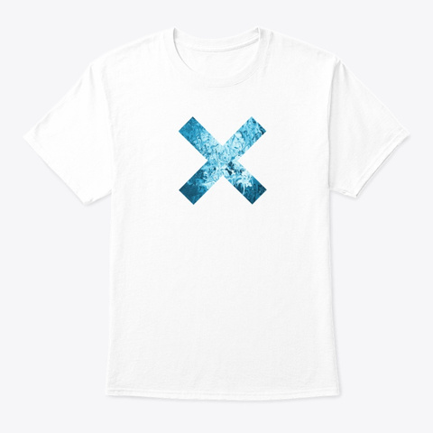 Blue X White T-Shirt Front