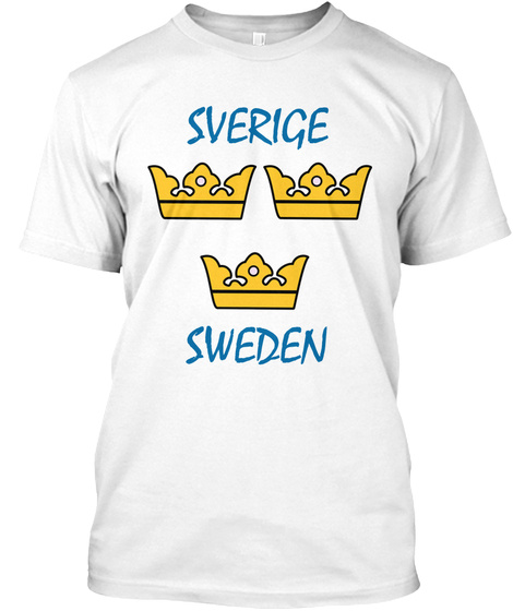 Sweden T Shirt White T-Shirt Front