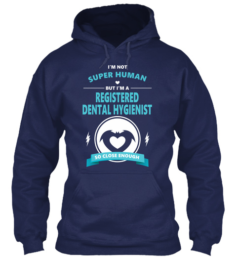 Registered Dental Hygienist Navy T-Shirt Front