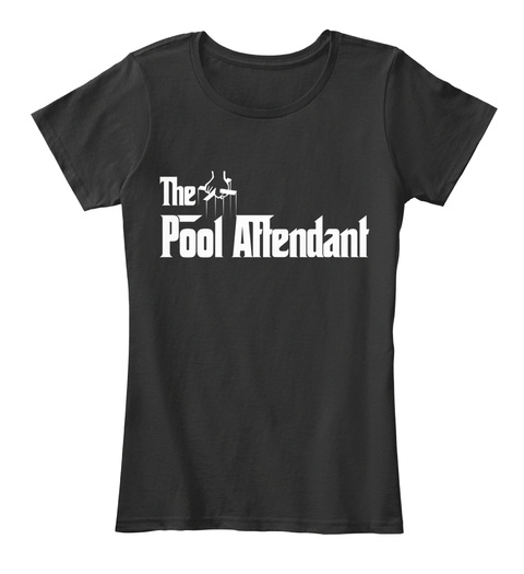 The Pool Attendant Black T-Shirt Front