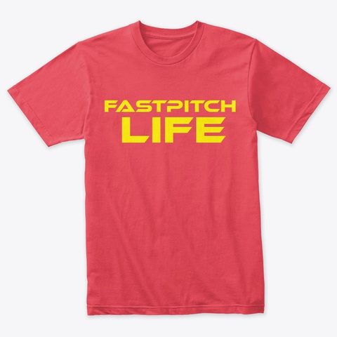 Fastpitch Vintage Red T-Shirt Front