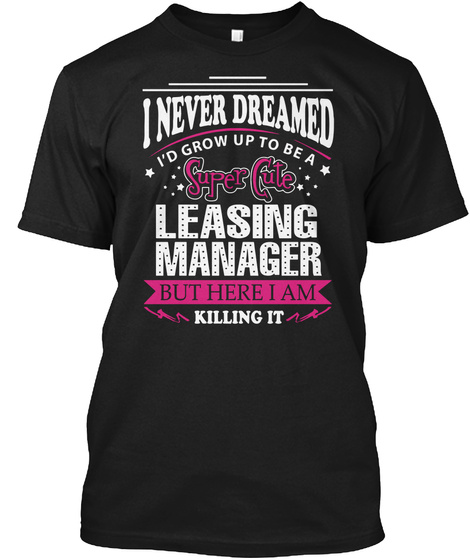 Leasing Manager Black T-Shirt Front