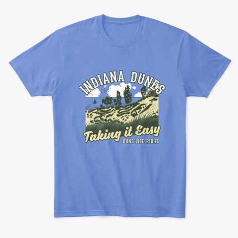 Taking It Easy Heathered Royal  T-Shirt Front