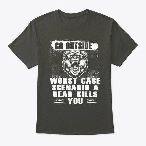 Go Outside T Shirt Smoke Gray T-Shirt Front