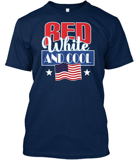 4th Of July Cool Usa Holiday Navy T-Shirt Front