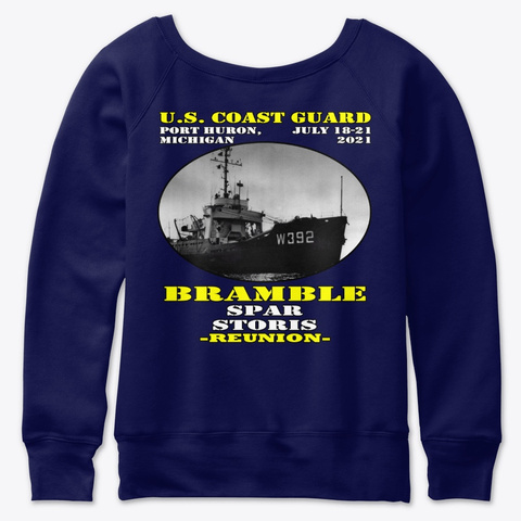 Bramble (Wlb 392) Pre Racing Stripe Navy  T-Shirt Back
