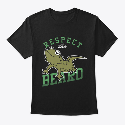 Bearded Dragon Herps Reptile Pets Lizard Black T-Shirt Front