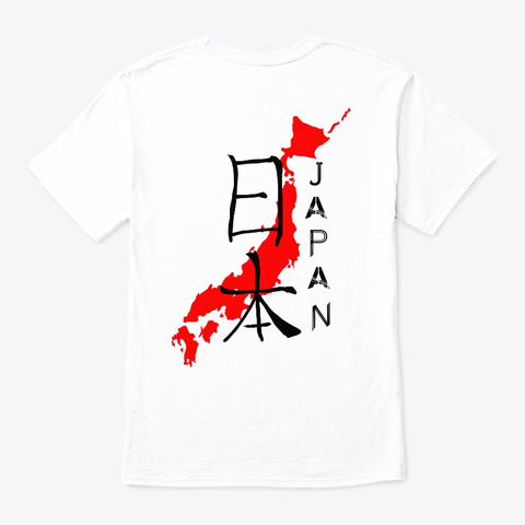 Nihon   Red   Dv White T-Shirt Back