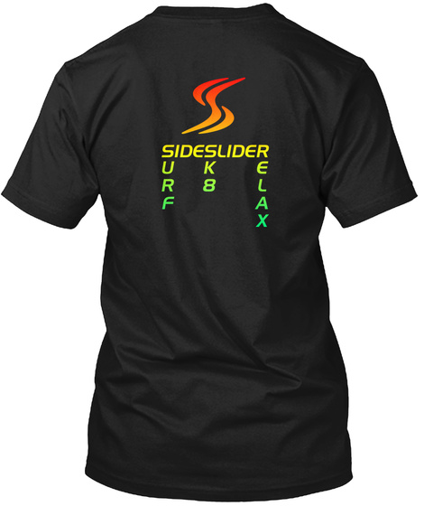 Sideslider Surf Sk8 Relax Black T-Shirt Back
