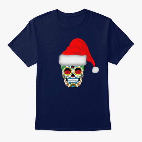 Boys Christmas Shirts Funny Xmas Shirts Navy T-Shirt Front