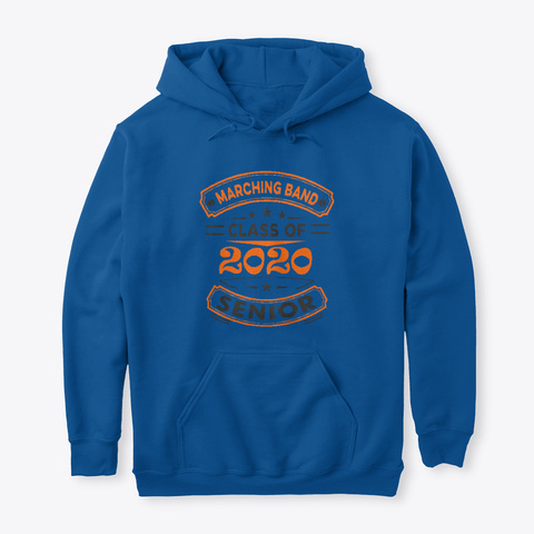 [Class Of 2020] Marching Band   Orange Royal T-Shirt Front