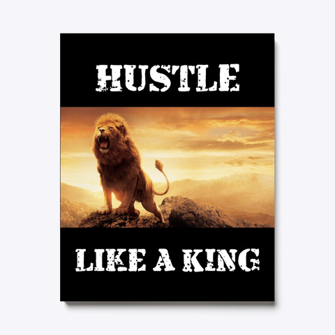 "Hustle Like King" Black T-Shirt Front