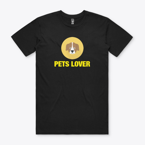 Pets Lover T Shirt Black Kaos Front
