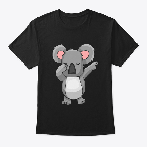Dabbing Koala  Funny Dab Gift Black Camiseta Front