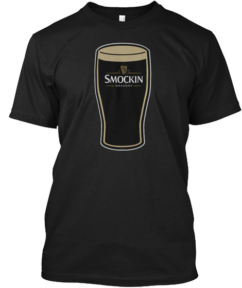 St. Patrick's Day   Smockin Draught Black T-Shirt Front