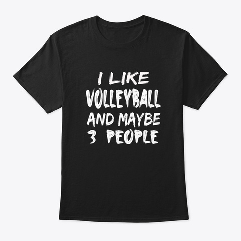 Volleyball D7cqd Black T-Shirt Front