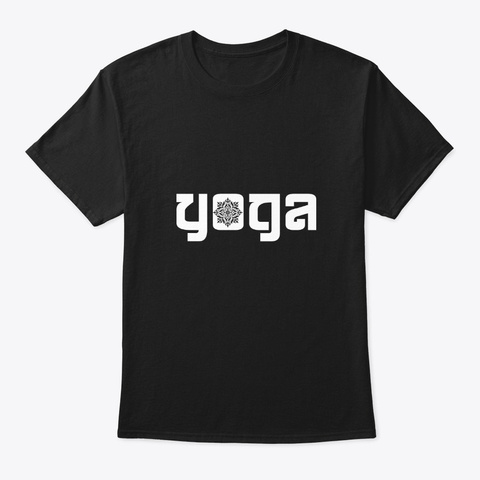 Yoga Shirt Meditation Retreat Zen Namast Black T-Shirt Front