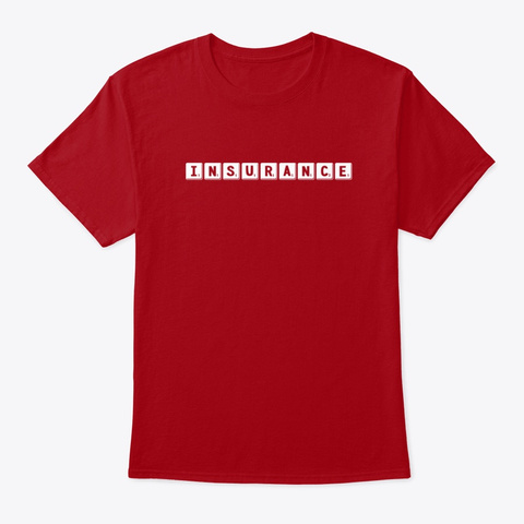 Letters Deep Red T-Shirt Front