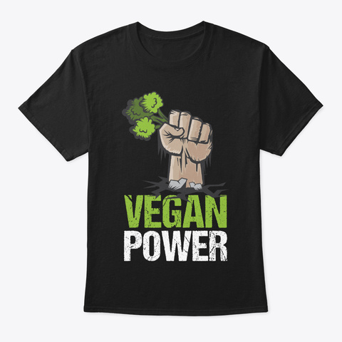 Fitness Bodybuilder Bodybuilding Vegan Black T-Shirt Front