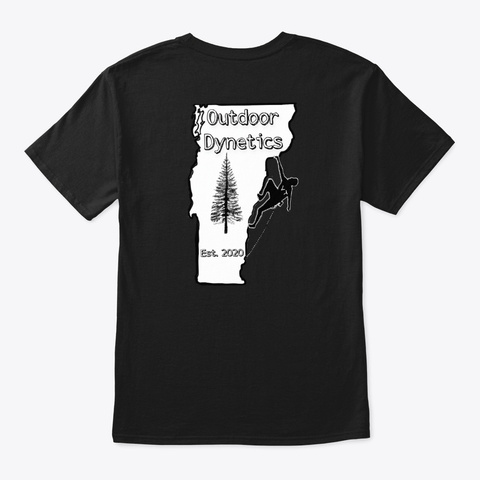Outdoors Dynetics Climber  T Shirts.  Black T-Shirt Back