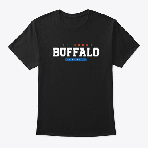 Buffalo Football Team Black T-Shirt Front