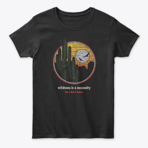 Concept For Story Book Cabins Black T-Shirt Front