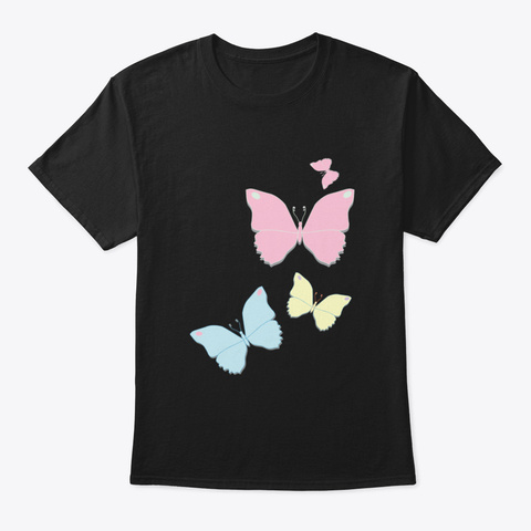 Butterflies Flying Wgnst Black T-Shirt Front