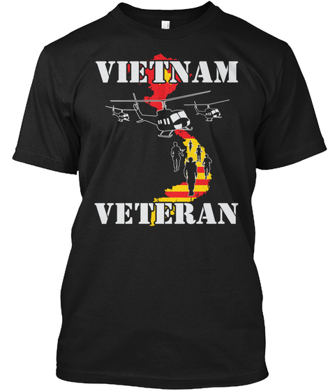 Vietnam Veteran Black áo T-Shirt Front