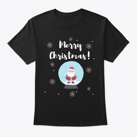 Merry Christmas From The Santa Claus Black áo T-Shirt Front