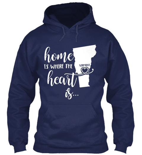 Home Is Where The Heart Is Navy T-Shirt Front