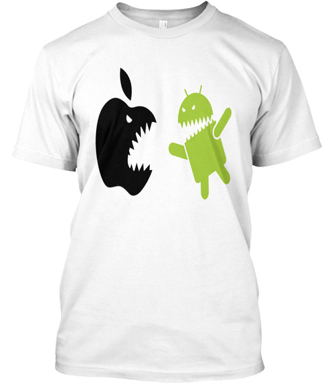 Android Vs Ios White T-Shirt Front