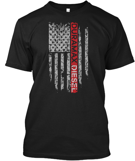 Duramax Diesel America Flag Black T-Shirt Front