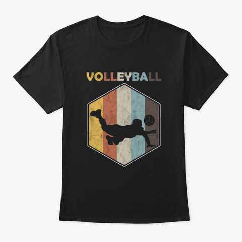 Volleyball Team Ball Game Spiking Action Black Kaos Front