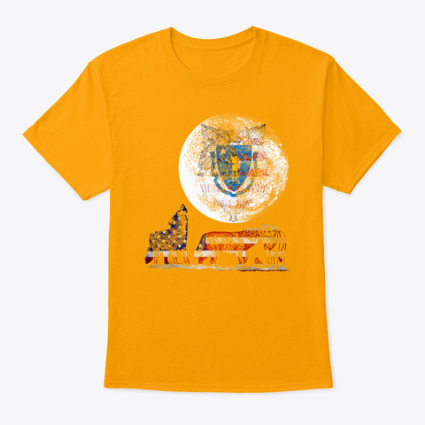 Wolf Pack Massachusetts Gold T-Shirt Front