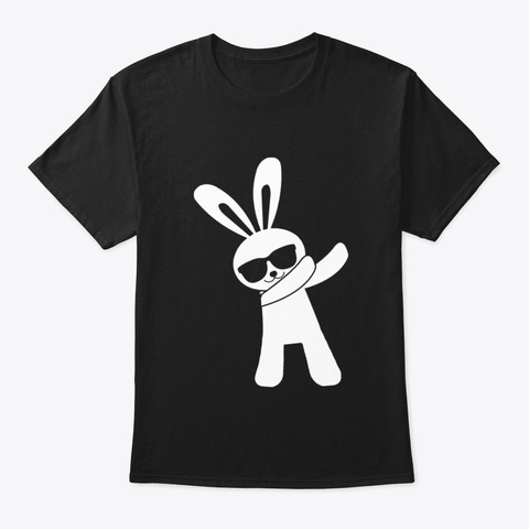Dabbing Hip Hop Bunny Easter  For Boys G Black Camiseta Front