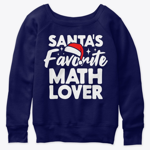 Santas Favorite Math Family Couple Group Navy  Kaos Front